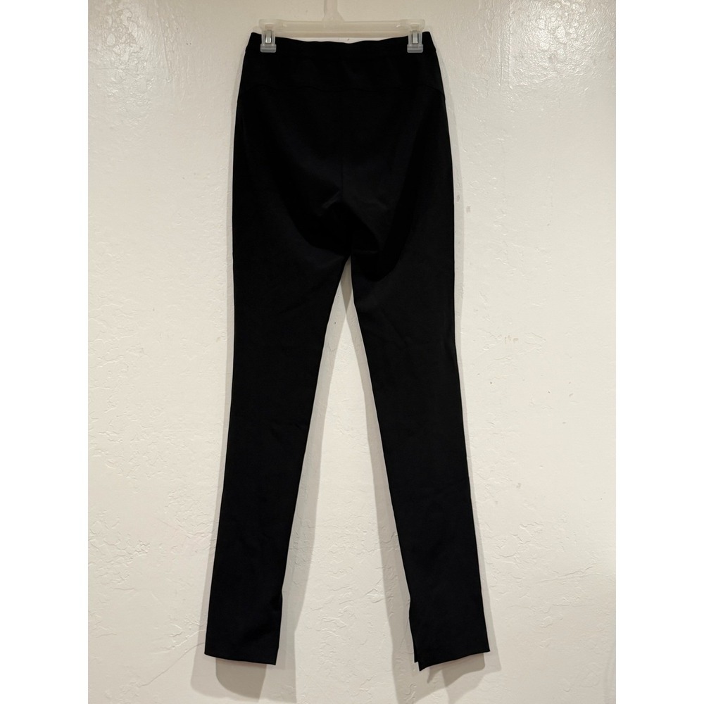 Helmut Lang Black Pintuck Slim Leg Pants Side Slit Ankle Trousers Size Medium - Picture 3 of 10